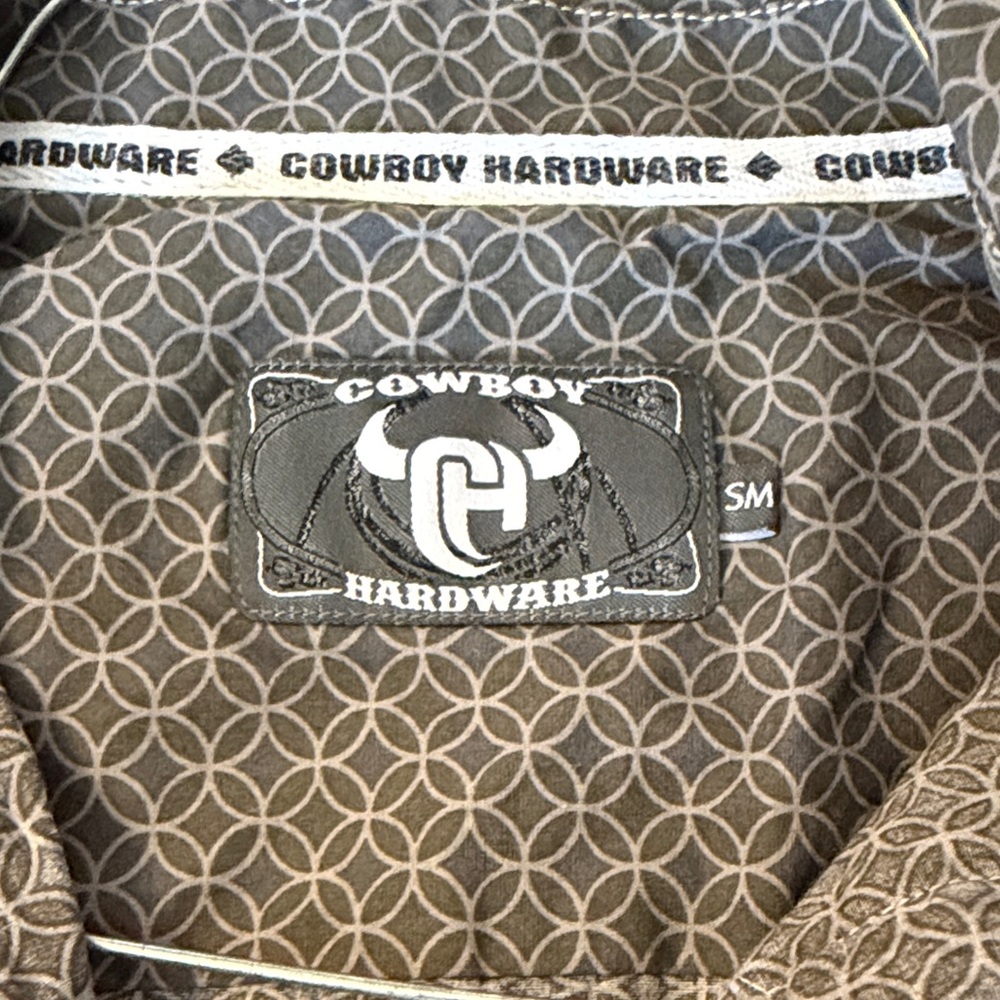 Cowboy Hardware Men's Gray Casual Button Down Shirt
